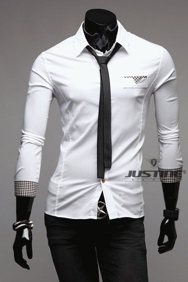 Рубашка из премиального хлопка с галстуком антрацит, M: купить в интернет-магазине одежды Around