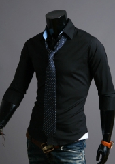 Черная рубашка с коротким рукавом Cleverley
